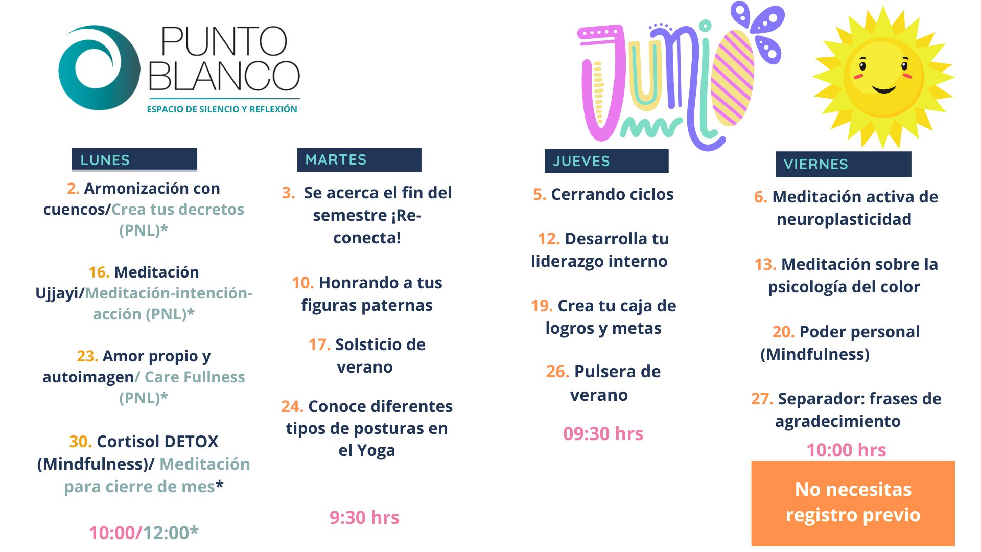 Calendario PB junio