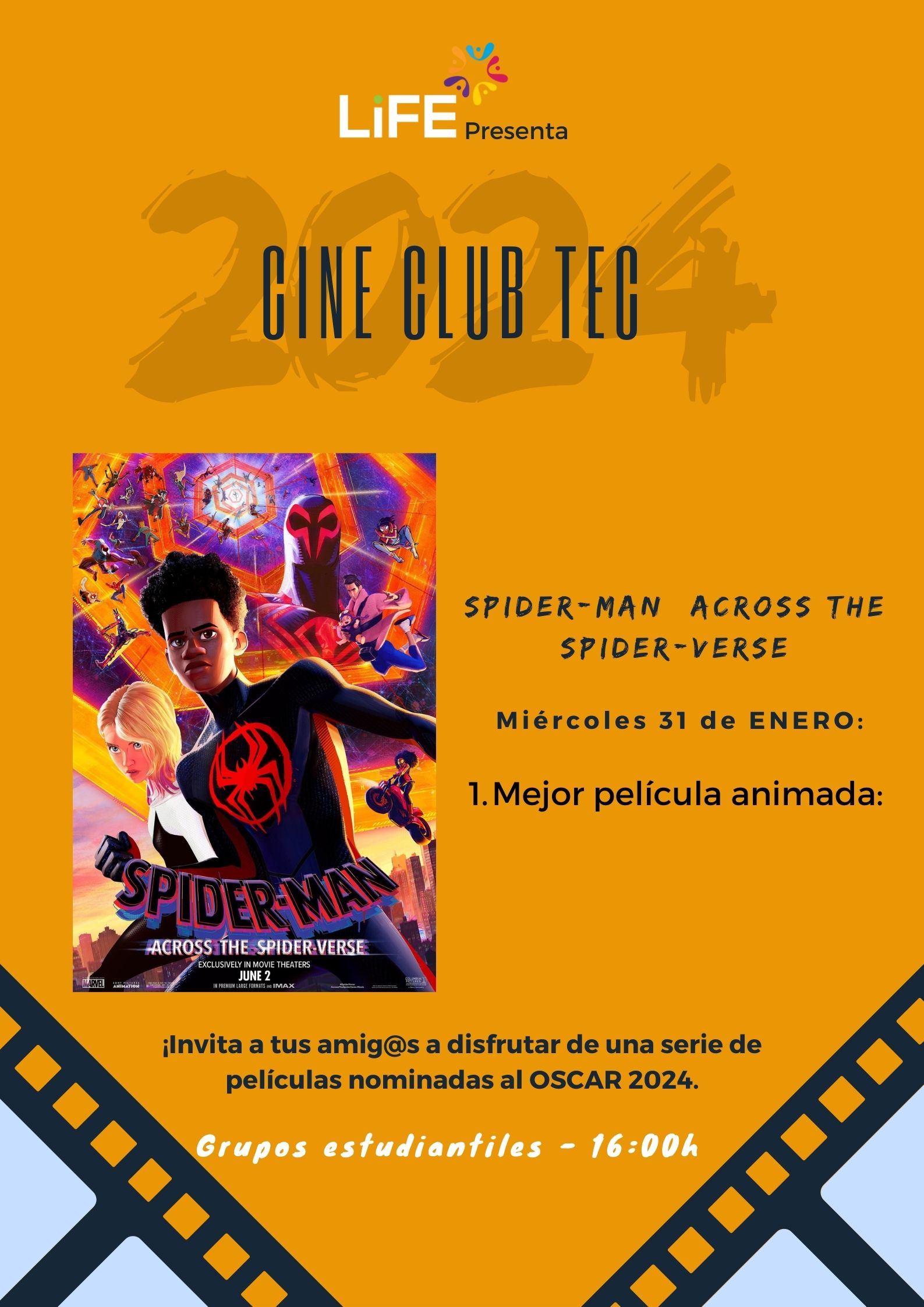 Cine Club LiFE 2024 🍿🎬🎞️📽️.  Ciclo, Nominados al OSCAR 2024 