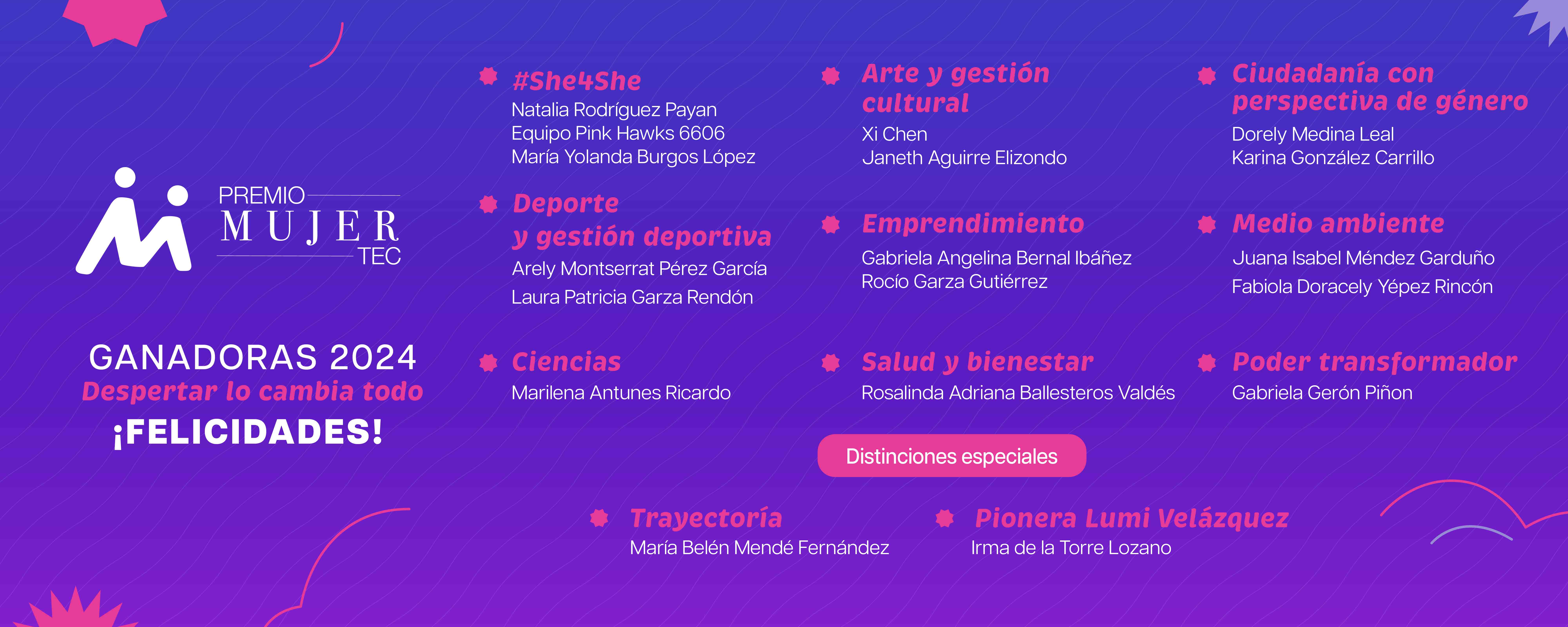 Ganadoras Premio Mujer Tec 2024