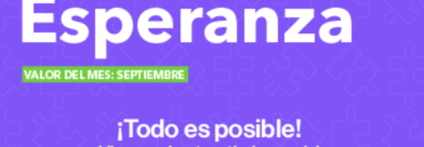 Conoce el valor de mes de septiembre: Esperanza