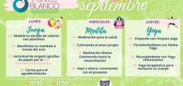 Calendario de actividades Punto Blanco septiembre