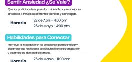 Espacios donde podrás conocer herramientas rápidas en una sesión de 50 minutos.